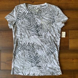 Aeropostale palm leaf gray large womens shirt